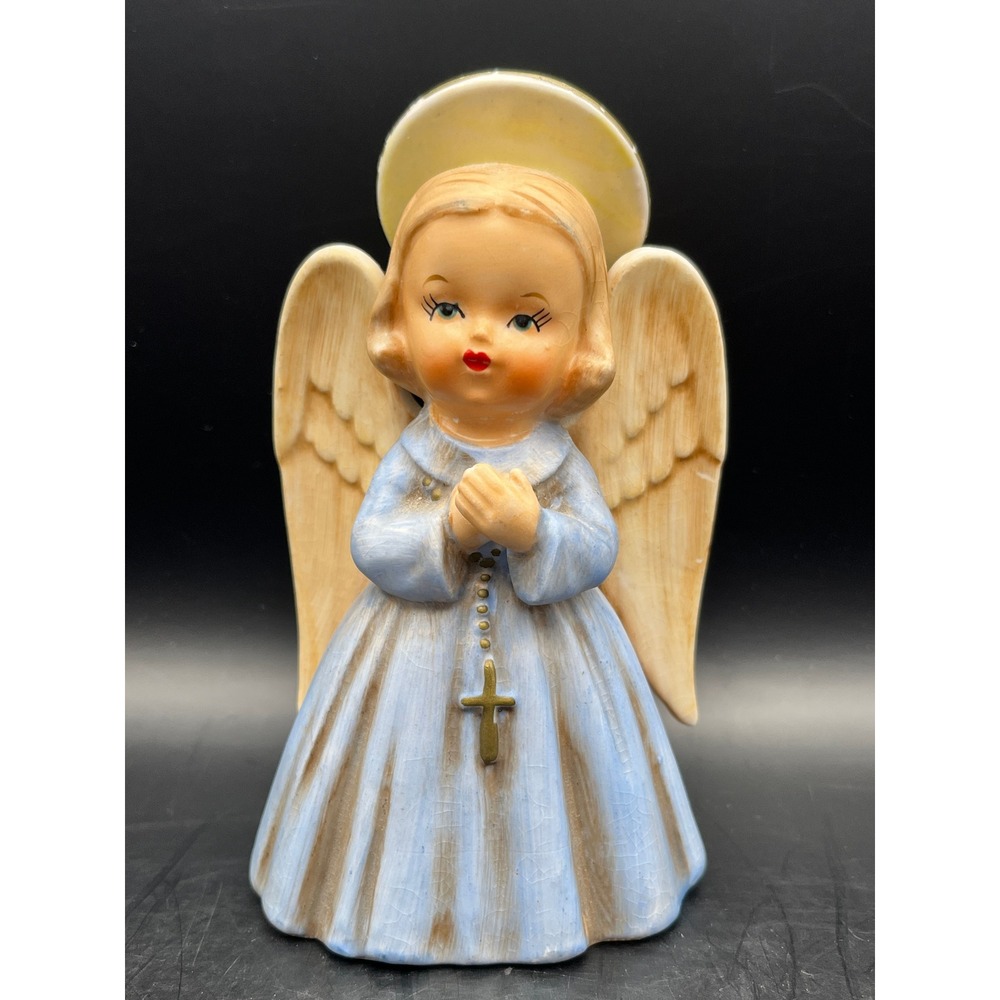 Vtg Ceramic Angel Figurine Praying Religious Decor‎ Collectible Gift 5"